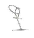  SELF-SETTING CLEAT, WITH RING - STAINLESS STEEL A4