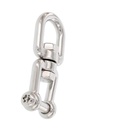 EMERILLON ŒIL-MANILLE "SECUR", HEXALOBULAIRE+BROCH - INOX A4