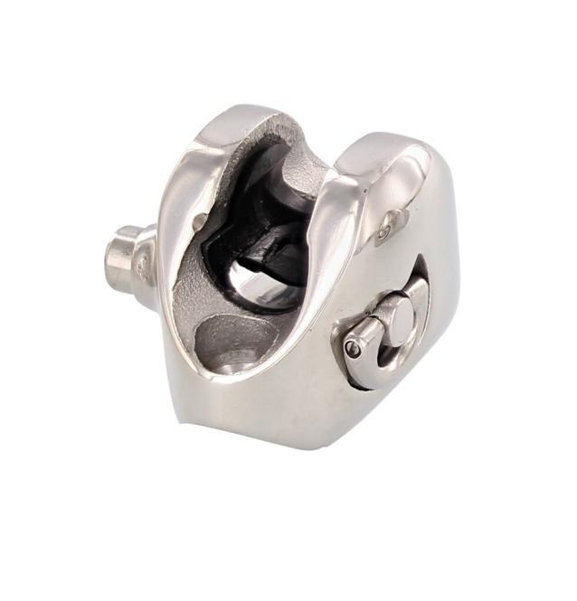  VERDECKBESCHLAG FÜR KUGELKOPF, MIT D-RING, KONKAV - EDELSTAHL A4/KUNSTSTOFF
