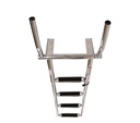  ESCALERA DE BAÑO TELESCÓPICA CON ASAS PLEGABLES - ACERO INOXIDABLE A4/PLÁSTICO