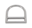  ANILLO D CON DOBLE BARRA - ACERO INOXIDABLE A2