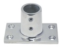 EMBASE CHANDELIER 90° AVEC PLATINE RECTANGULAIRE - INOX A4