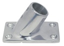 EMBASE CHANDELIER 60° AVEC PLATINE RECTANGULAIRE - INOX A4