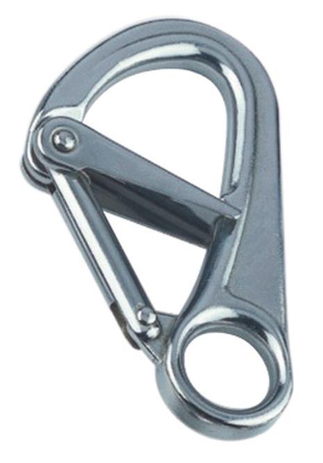  SPRING HOOK WITH SNAP LOCKING - STAINLESS STEEL A4