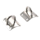 PONTET SUR PLATINE CONCAVE - INOX A2