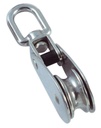  SEIL-BLOCK MIT WIRBELAUGE UND GELENK - EDELSTAHL A2/MS