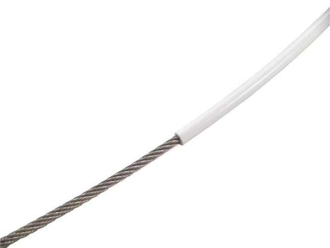  WIRE ROPE 7X7 SZ PVC WHITE COATED - STAINLESS STEEL A4/PVC
