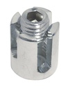  WIRE ROPE CROSS CLIP WITH BLIND THREAD - STAINLESS STEEL A4