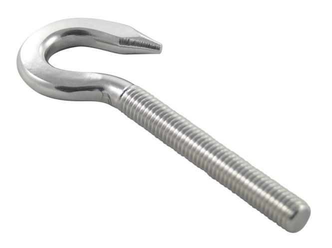  TORNILLO DE GANCHO CON ROSCA IZQUIERDA - ACERO INOXIDABLE A4