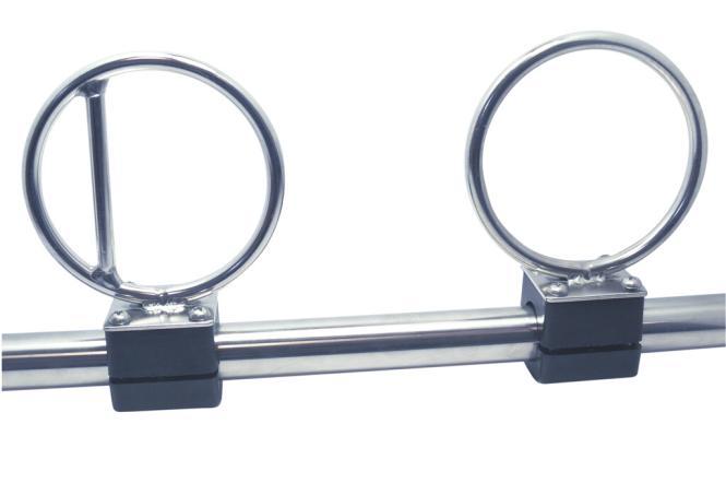  CONJUNTO DE SUPORTE PARA VARA DE SPINNAKER - AÇO INOXIDÁVEL A4/PLÁSTICO
