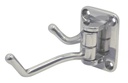 CROCHET PORTE-VÊTEMENT DOUBLE, ORIENTABLE - INOX A2