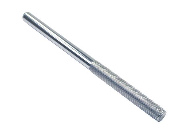  ESTREMITÀ DELLO STELO FILETTATA A SINISTRA PER SALDATURA - ACCIAIO INOX A4