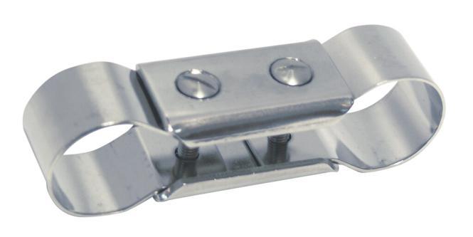  CONNETTORE MANIGLIA DI PRESA, DOPPIO MORSETTO - ACCIAIO INOX A2