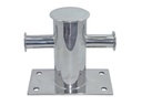  BOLLARD WITH COUNTER PLATE - STAINLESS STEEL A2
