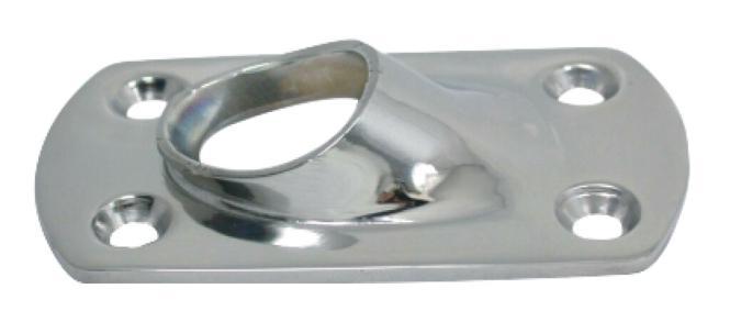 EMBASE CHANDELIER À SOUDER 45°, PLATINE RECTANG. - INOX A4