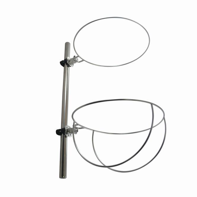 SUPPORT DE PARE-BATTAGE AVEC ÉMERILLON, PLIABLE - INOX A2