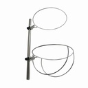 SUPPORT DE PARE-BATTAGE AVEC ÉMERILLON, PLIABLE - INOX A2