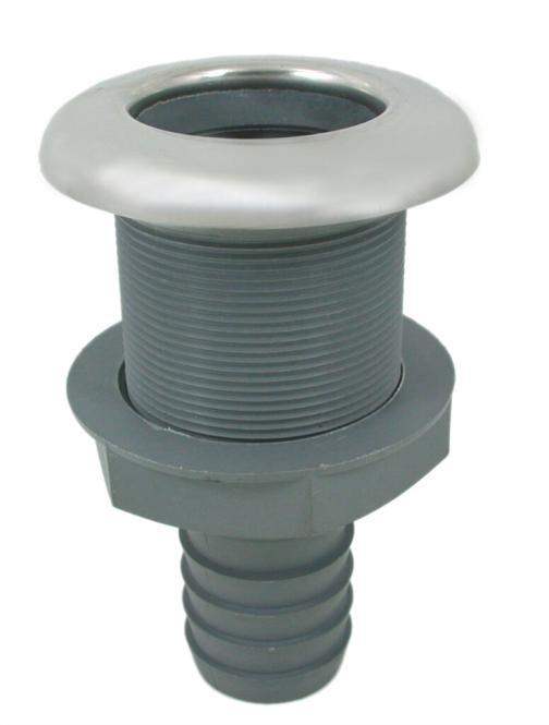 PASSE-COQUE AVEC RACCORD DE TUYAU - INOX A4/NYLON