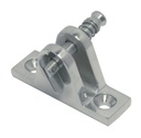 PLATINE DE CAPOTE 80° AVEC AXE À LANGUETTE - INOX A4