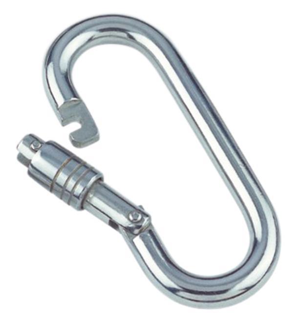  OVAL SPRING HOOK WITH SCREW SLEEVE - STAINLESS STEEL A4