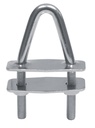  TRIANGLE BOLT WITH 2 COUNTER PLATES - STAINLESS STEEL A4