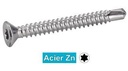 [DIN 7504 O] SIX LOBE COUNTERSUNK HEAD SELF DRILLING SCREWS - Zinc plated steel (similar ISO 15482)