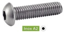 PARAFUSOS DE METAL COM CABEÇA HEXAGONAIS - AÇO INOXIDÁVEL A2