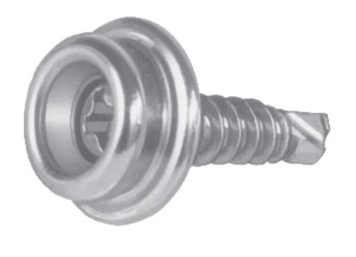 BOUTON DURABLE-DOT AVEC VIS AUTOPERCEUSE - INOX A2/LAITON