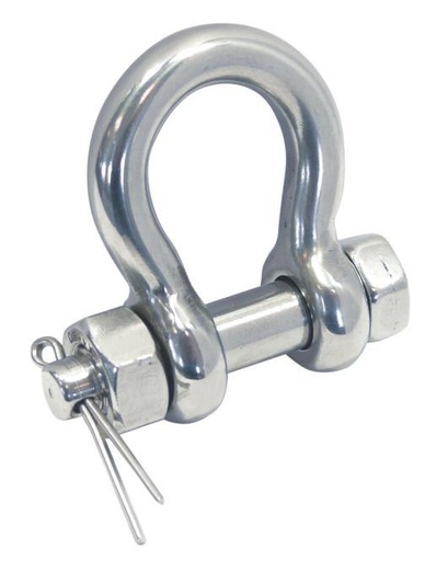 MANILLE LYRE AVEC ÉCROU ET GOUPILLE - INOX A4