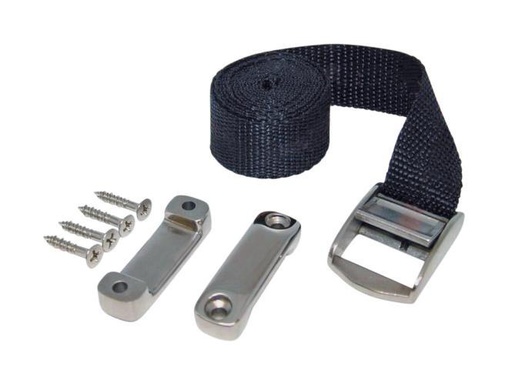 [814106496 25] LOT DE SANGLE POUR MAINTIEN DE BATTERIE - INOX A4/NYLON