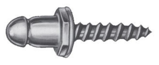 SYSTÈME LIFT-THE-DOT SOCLE MÂLE AVEC VIS BOIS - INOX A2/LAITON