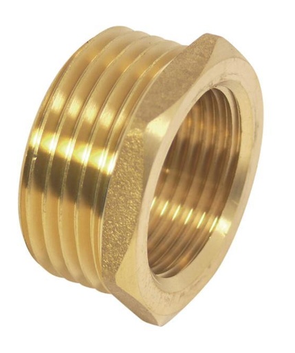  NIPPLO DI RIDUZIONE CON FILETTATURA INTERNA/ESTERNA - OTTONE