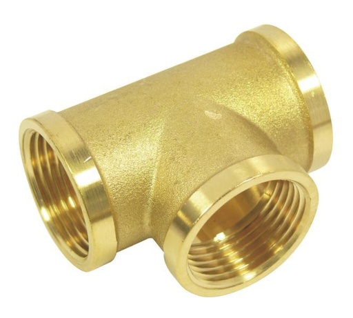  RACCORDO A T CON FILETTATURA INTERNA - OTTONE