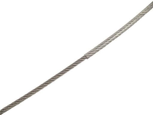 CÂBLE SOUPLE 7X7 SZ GAINÉ PVC TRANSPARENT - INOX A4/PVC