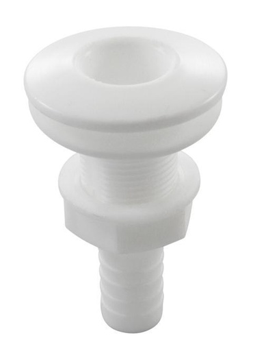  THRU-HULL WITH HOSE CONNECTION - NYLON