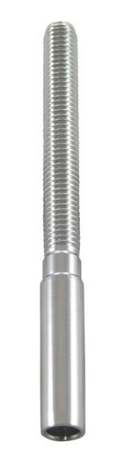 MINI-TERMINAISON AVEC FILETAGE LONG À DROITE - INOX A4