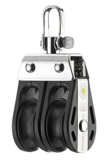  SPRENGER S-BLOCK 8MM WITH SLIDE BEARING - STAINLESS STEEL A2/PLASTIC