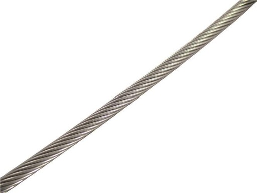  CAVO METALLICO DURO/RIGIDO 1X19 SZ, PRODOTTO IN COREA - ACCIAIO INOX A4