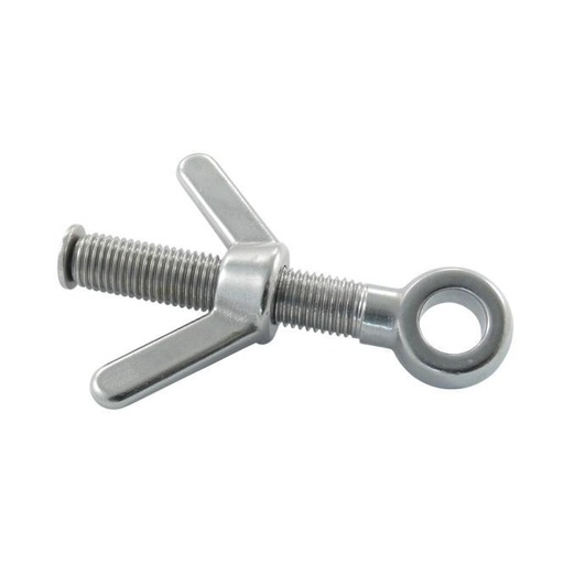 PITON À ŒIL AVEC VIS PAPILLON - INOX A4