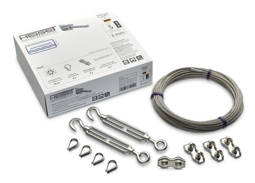 [81497943-050]  CONJUNTO DE CABOS DE AÇO TAMANHO L, 3 MM 7X7 50 M - AÇO INOXIDÁVEL A4