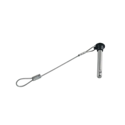 [814992448 40]  PASADOR ENCHUFABLE CON CABLE DE SEGURIDAD - ACERO INOXIDABLE A4/PLÁSTICO