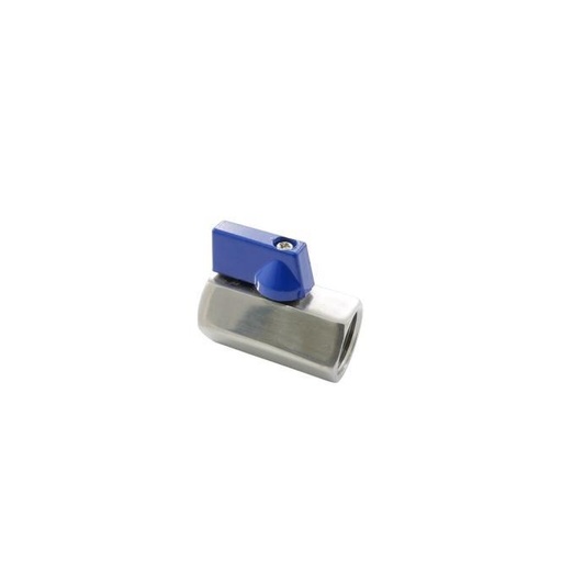  MINI VALVOLA A SFERA, FILETTATURA INTERNA - ACCIAIO INOX A4/PLASTICA
