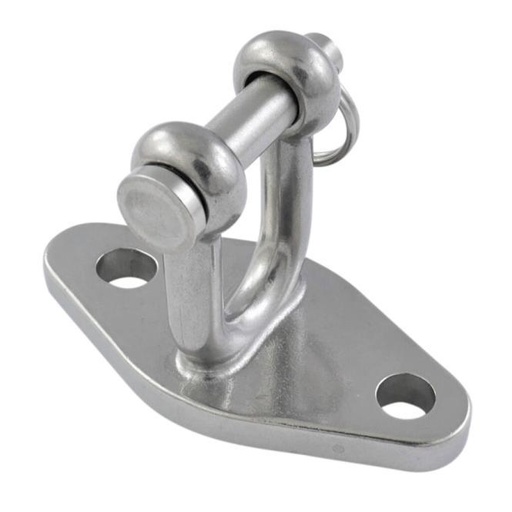 [815054408]  GRILLETE EN D CON PLACA DE TIERRA, SERIE MT - ACERO INOXIDABLE A4