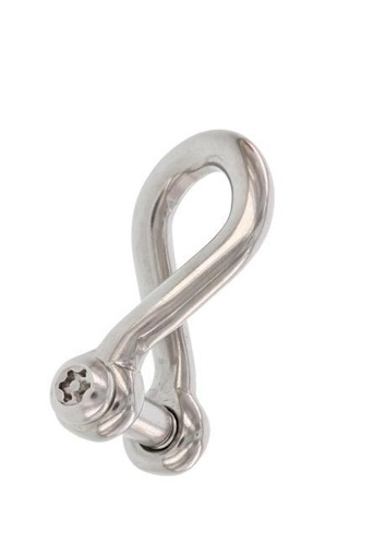 MANILLE, TORSE 90°, "SECUR", HEXALOBULAIRE+BROCH - INOX A4