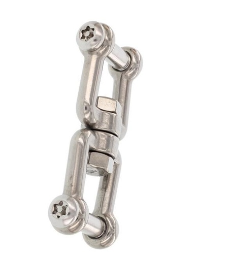 EMERILLON CHAPE-CHAPE "SECUR", HEXALOBULAIRE+BROCH - INOX A4