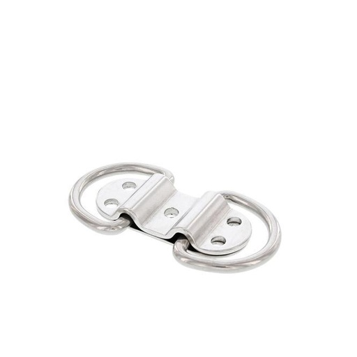 [815160406] CADÈNE ARTICULÉE DOUBLE AVEC CONTREPLAQUE - INOX A4