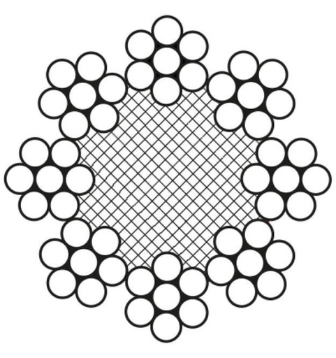  WIRE ROPE 8X7+PP - STAINLESS STEEL A2