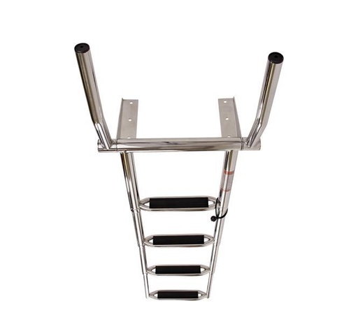 [81522044]  ESCALERA DE BAÑO TELESCÓPICA CON ASAS PLEGABLES - ACERO INOXIDABLE A4/PLÁSTICO