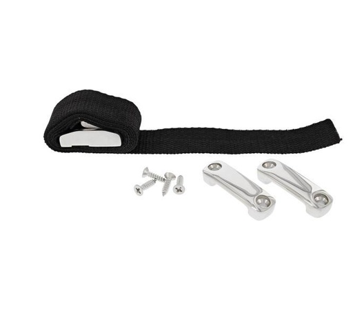 [815224425SET]  BATTERIEHALTEGURT-SET - EDELSTAHL A4/POLYESTER