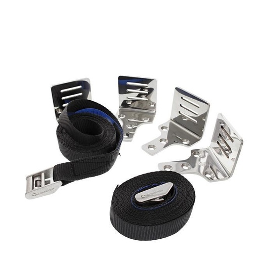 [815252425]  GURTBAND-HALTER-SET FÜR RETTUNGSINSELN UND TANKS - EDELSTAHL A4/POLYESTER